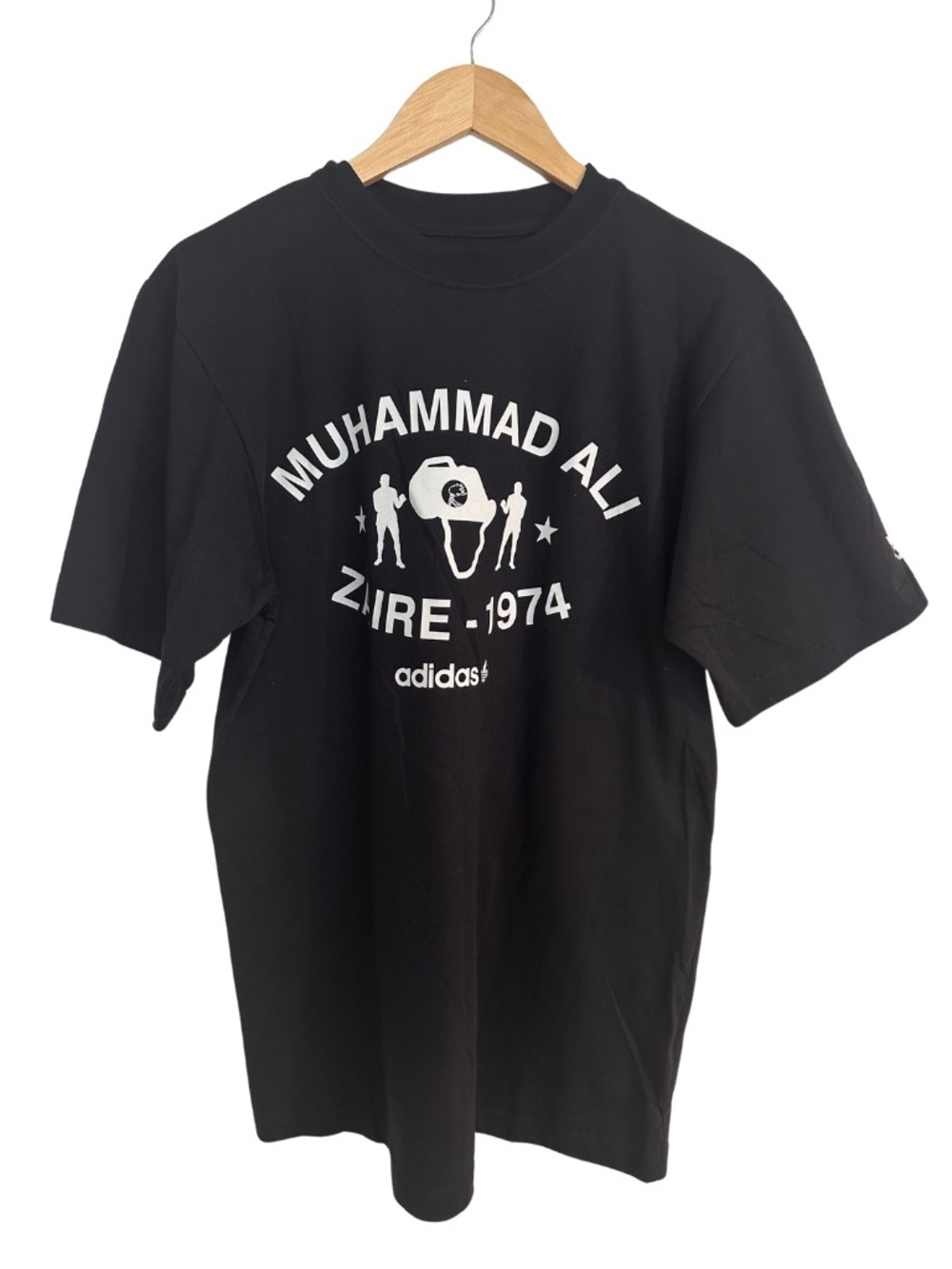 Vtg RARE Muhammad Ali x Adidas Zaire 1974 Graphic T-Shirt Medium Deadstock NWT
